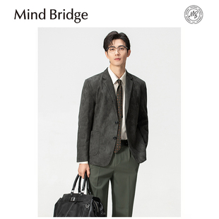 男士 新款 高端仿麂皮绒抗皱弹力夹克外套潮 Bridge2025春秋季 Mind