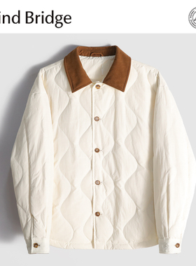 Mind Bridge轻薄羽绒服2025冬季新款巴恩风保暖短款商务休闲夹克