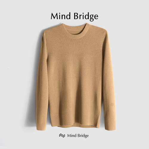 Mind Bridge毛衣冬季2024新款圆领男士毛线衣保暖内搭针织打底衫