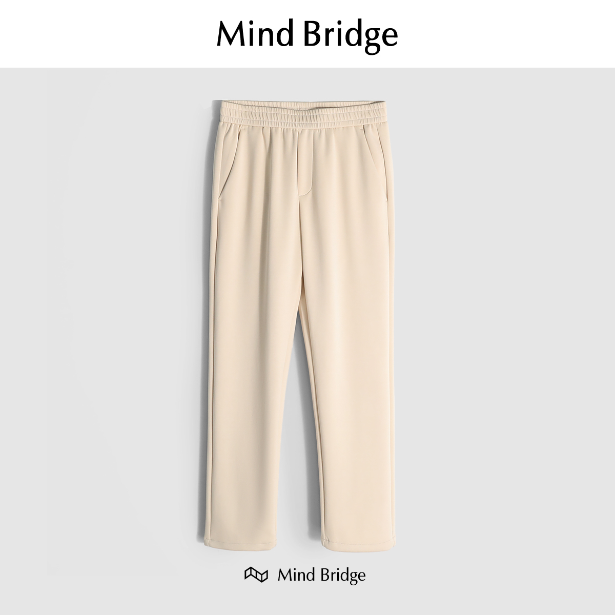 Mind Bridge2024春秋季现款男商务休闲卫裤运动莫代尔垂感直筒裤