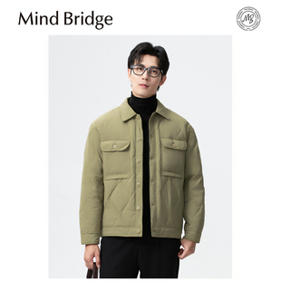 Mind 羽绒服翻领棉衣棉服简约百搭男防风保暖外套 Bridge秋冬新款