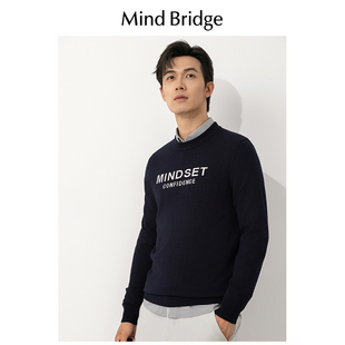毛衣叠穿羊毛套头打底圆领针织衫 男士 冬 Bridge2024春秋新款 Mind