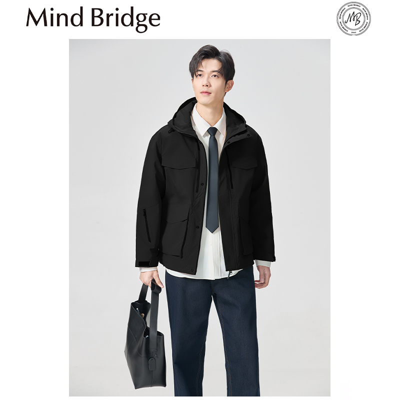 Mind Bridge2025早春新款男士城市户外休闲工装风大口袋夹克外套