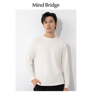 体恤白色长袖 Mind 空气层莫代尔打底衫 新款 t恤男 Bridge2024春秋季