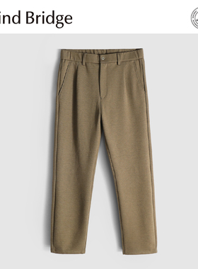 Mind Bridge2025春秋冬新款男商务休闲羊毛混纺休闲裤抗皱毛呢裤
