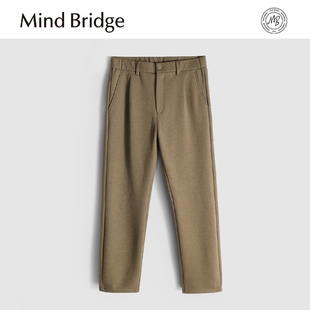 Mind 男商務休閑羊毛混紡休閑褲 抗皺毛呢褲 Bridge2025春秋冬新款