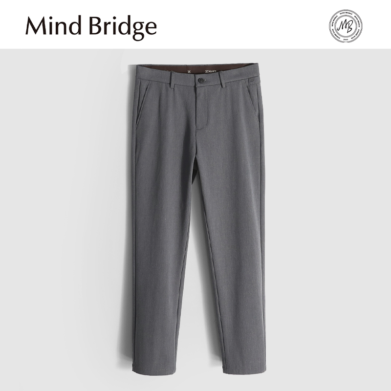 Mind Bridge2024秋冬季新款垂感直筒商务休闲夹层羽绒服保暖西裤