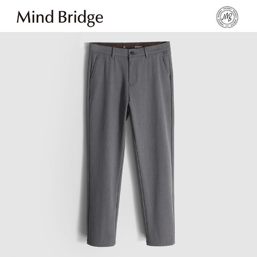 Mind Bridge2024秋冬季新款垂感直筒商务休闲夹层羽绒服保暖西裤