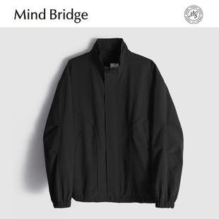 休闲外套 立领通勤行政夹克2025秋冬宽松茄克男士 Mind Bridge男装