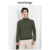 内搭绵羊毛打底针织衫 Mind Bridge半高领毛衣男2024秋冬新款 上衣