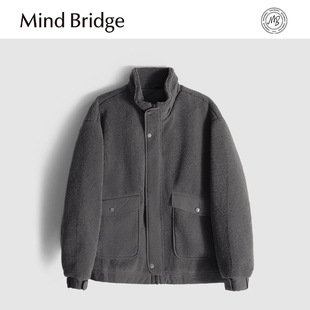 男休闲轻薄摇粒绒羽绒服户外保暖外套 新款 Mind Bridge2024秋冬季