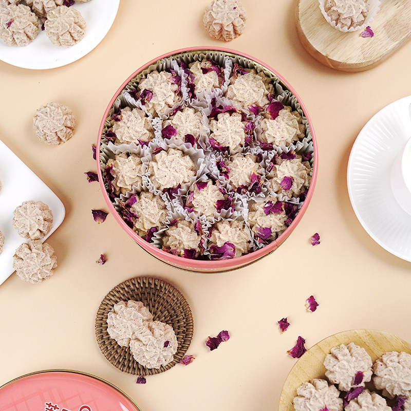 莱尼小熊香港小熊黄油玫瑰味曲奇饼干伴手礼年货节礼物零食