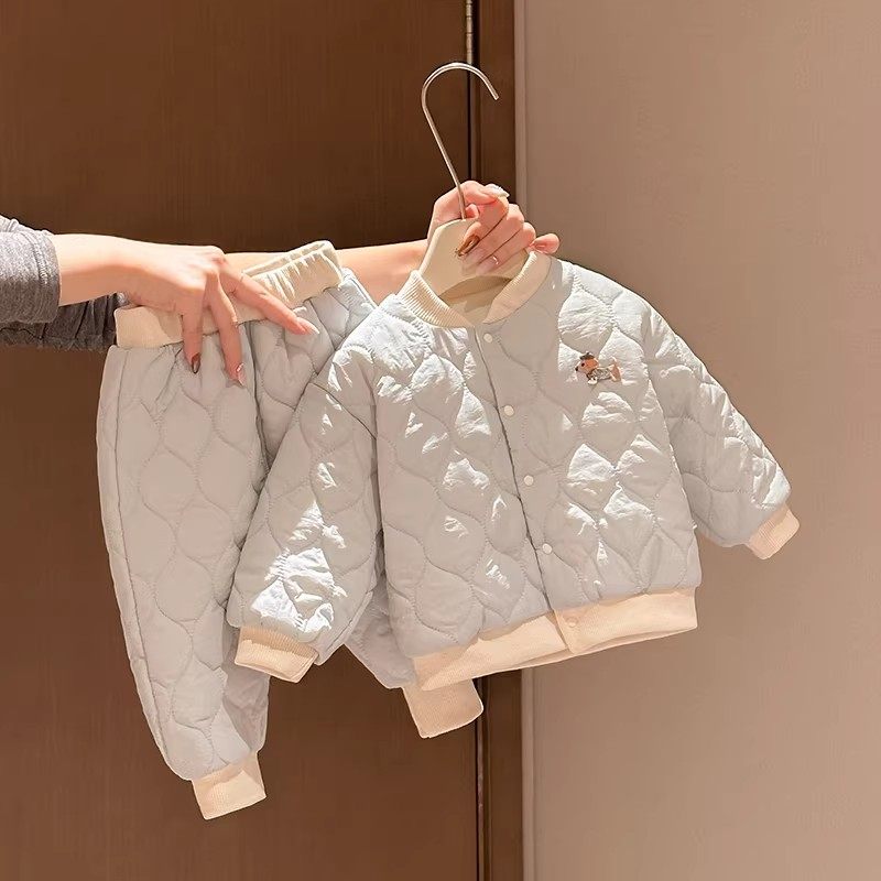 法国棉袄套装秋冬婴儿加绒保暖加厚分体夹棉男女儿童棉衣外穿棉服,童装/婴儿装/亲子装,套装,淘宝优惠券,粉丝福利购,淘宝优惠卷