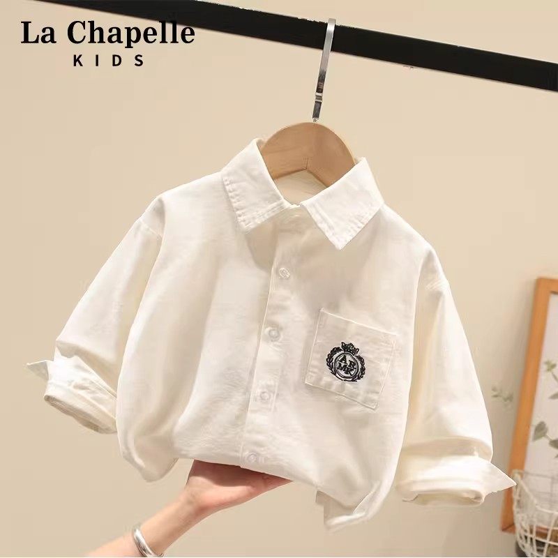 法国新款童装男童春秋衬衫百搭时尚儿童洋气长袖衬衣宝宝休闲上衣