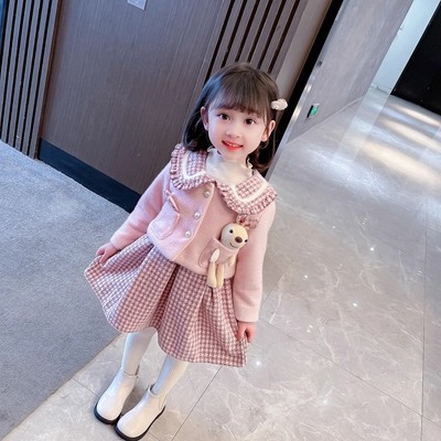 女童套装小香风连衣裙春秋款