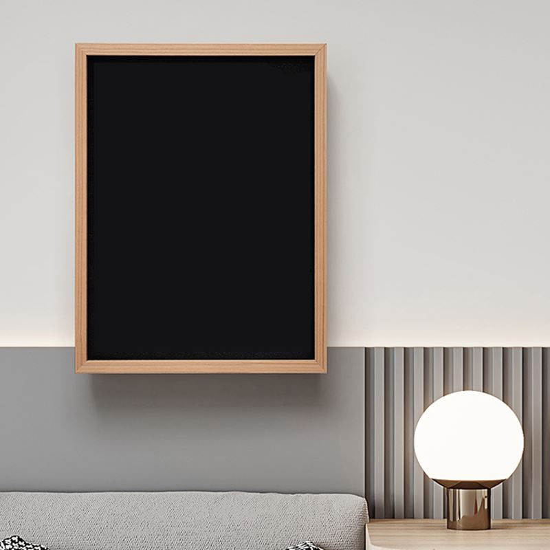 磁吸商用门头黑板留言板可翻盖家用遮挡电表箱装饰壁画免打孔实木