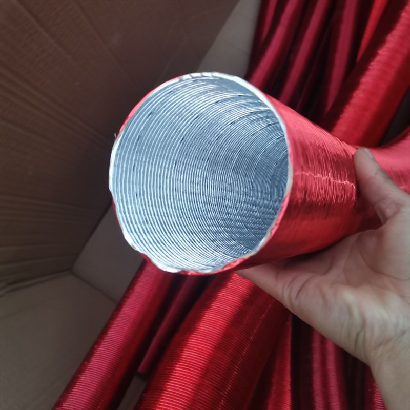 驻车燃油加热器配件铝箔出风管 柴油F暖风机红色气管 加厚柴暖管