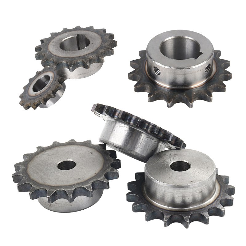 45钢6b分工业链轮齿轮配12A链条可开孔10齿-30齿支持非标定做