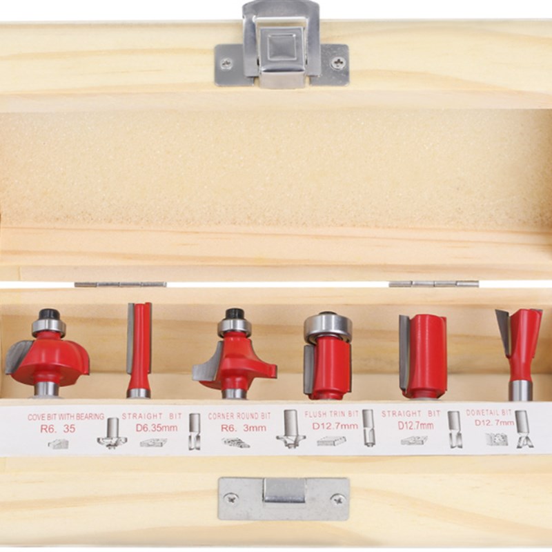 1/4 6.35mim 8mm 12.7 1/2 套装雕刻机修边机12支15支24支35支铣