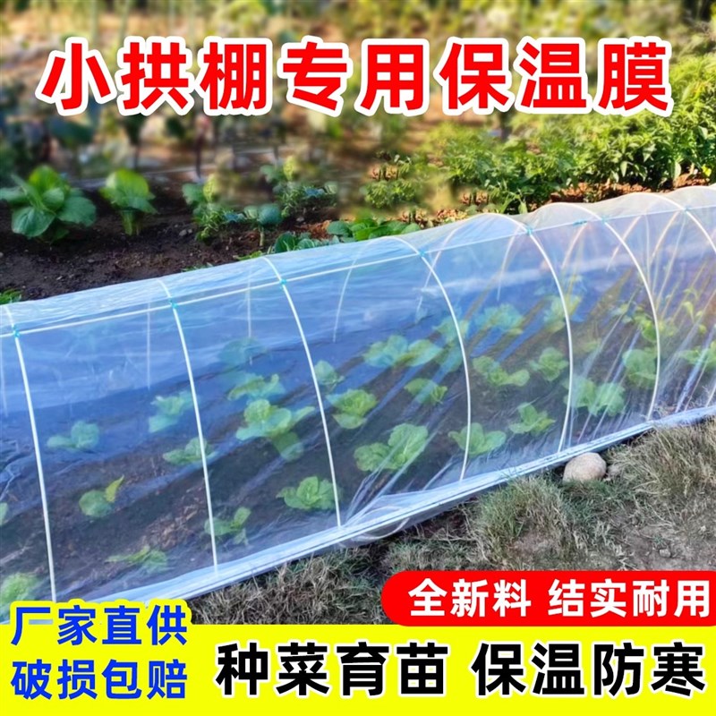 热销薄膜小拱棚支架拱杆育苗大棚温E室蔬菜种植透明加厚塑料纸高