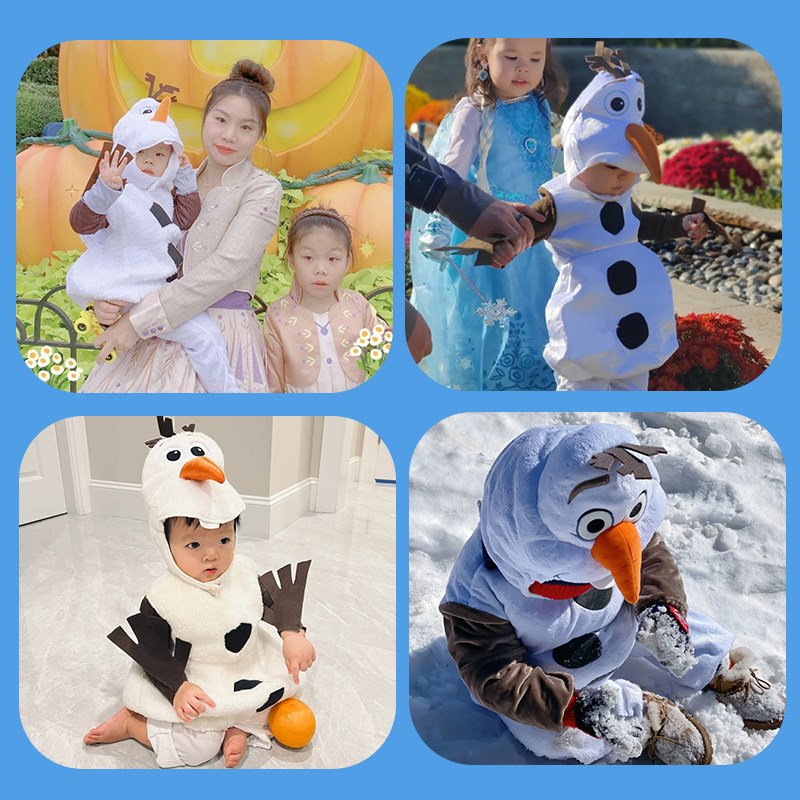 速发圣节服雪宝服装冰雪奇缘服成人衣服儿童演出服服饰装扮