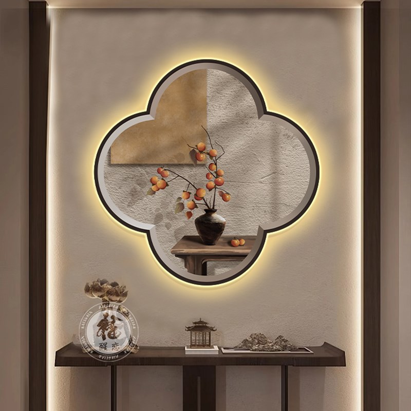 速发侘寂风玄关装饰画日式高级感客厅墙面壁画中式禅意茶室背景墙图片
