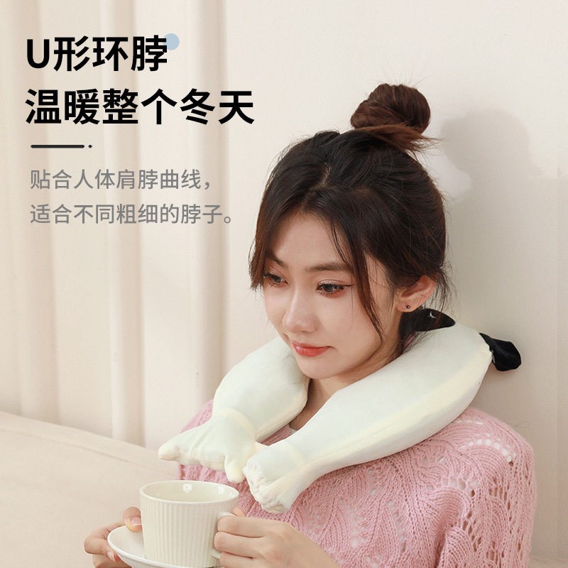 速发专用注水灌水暖水袋热敷脖子肩膀肩颈头部U型枕头