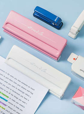 可得优b5活页本可调圆环小型学生孔a5装订器多功能打孔机k打孔器