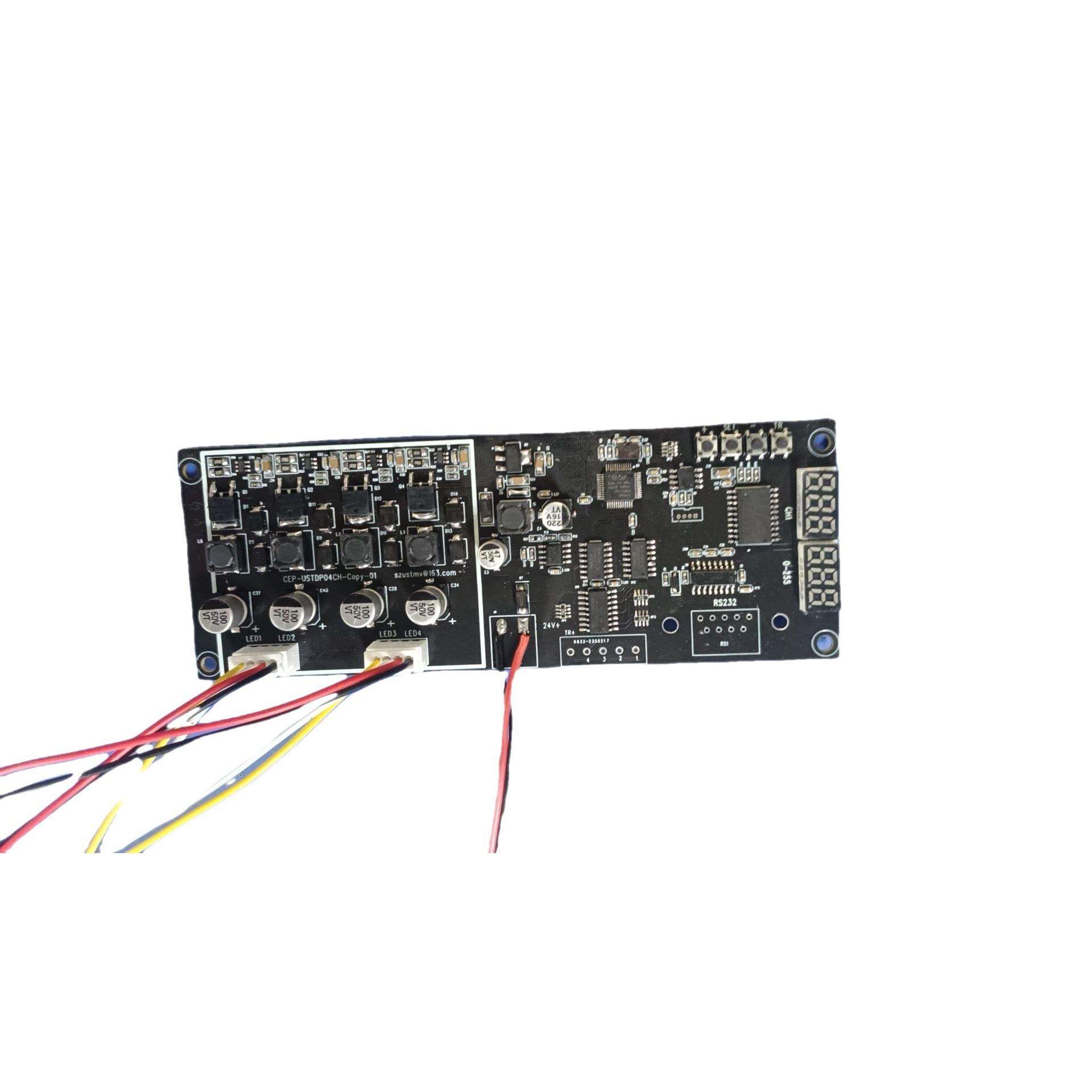 触发驱动器控制器4路通道数字机器视觉光源led电源带恒流可调PCB