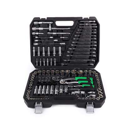 150PCS组套家用工具箱汽车维修便携套装大中小飞棘轮扳手套筒组合