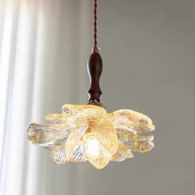 中古风花瓣吊灯高级氛围感设计师创意造型莲韵过道卧室小吊灯