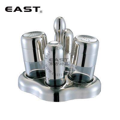 不锈钢四头套装味瓶【EAST东方厨具】调味盒、调料瓶