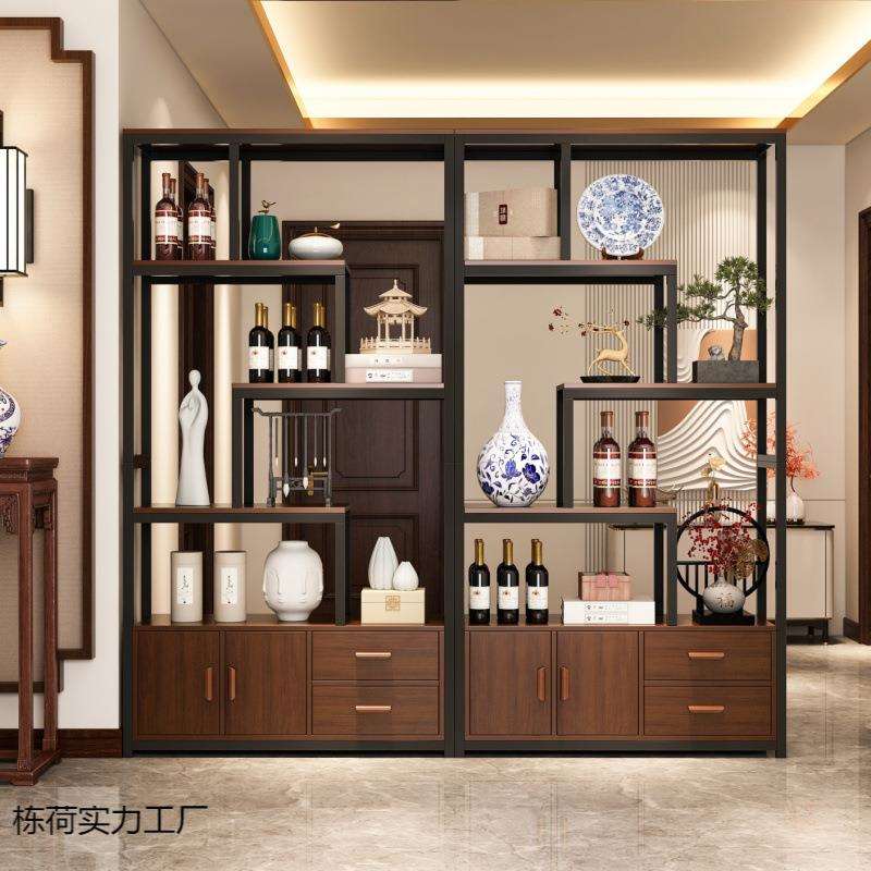 酒架酒柜置物架铁艺博古架屏风办公室隔断柜客厅隔断餐厅酒架子