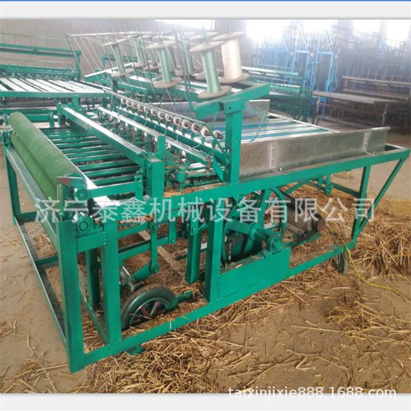 自产自销省工草帘编织机 大棚保温草帘子机 自动切边稻草草帘机