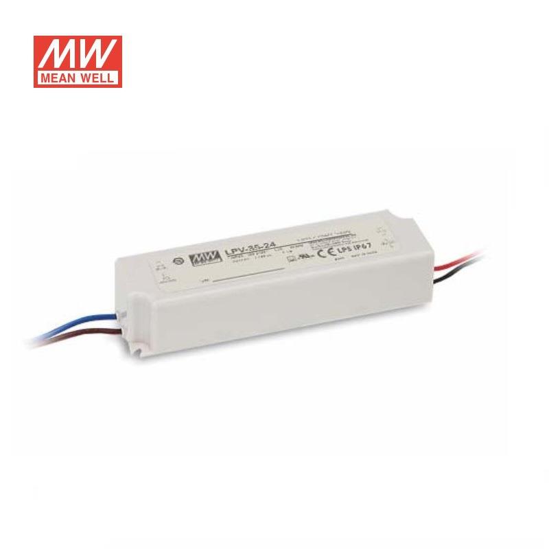 明纬LPV-35-24 35W24V 1.5A恒压输出IP67防水塑壳LED照明电源现货