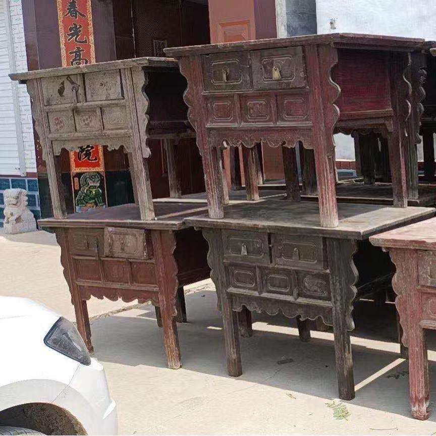 明清老旧家具具老供桌老花二闷柜实木怀旧老物件复古摆件古董