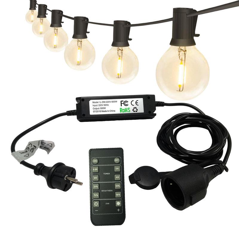 LED灯串美规控制器 调节亮度定时开关 欧规英规500W调光器