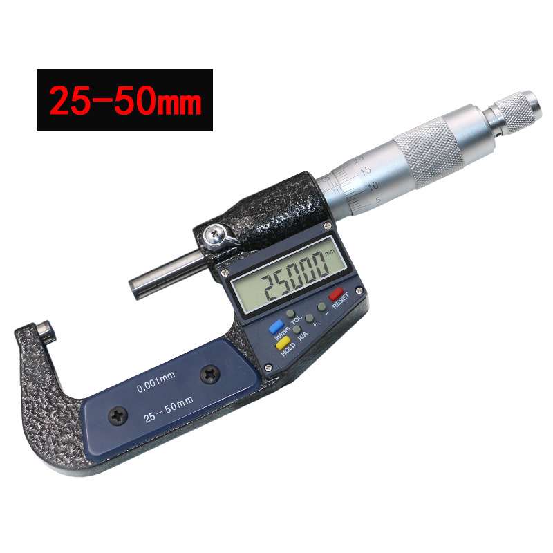 7键电子数显千分尺 分厘卡 高精度0.001毫米 0-25mm 刻度千分尺