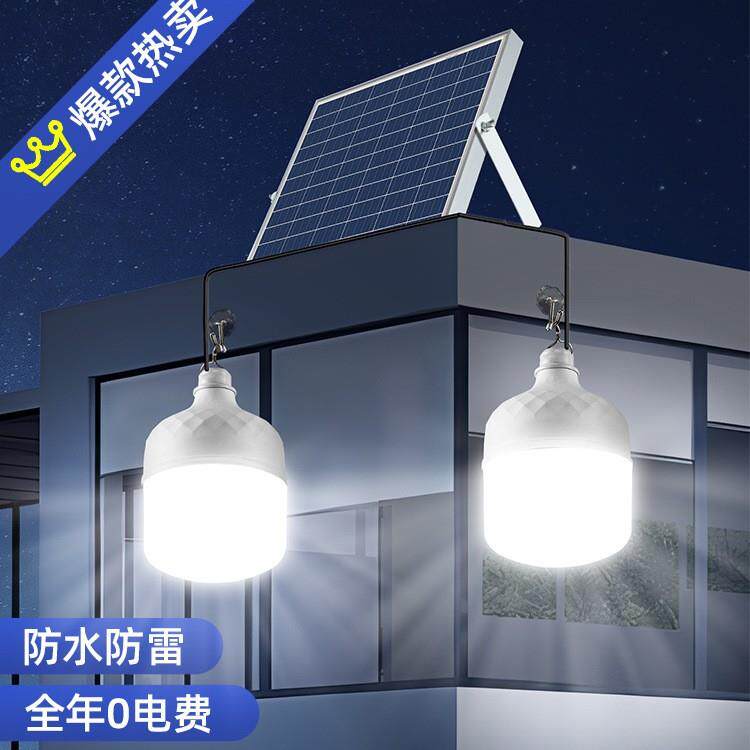 太阳能庭院灯户外灯家用路灯超亮照明灯防水充电一拖二分体感应灯