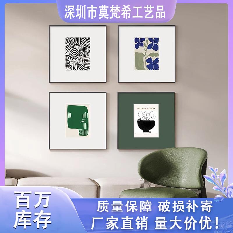 北欧风格简约线条无框画餐厅酒店入户玄关挂画高级客厅卧室装饰画