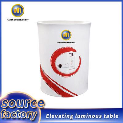 Elliptical folding luminous LED light box lifting front desk