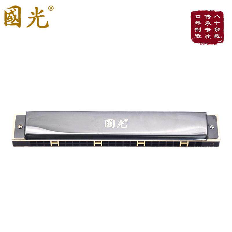 国光24孔复音C调口琴学生成人练习自学演奏口琴