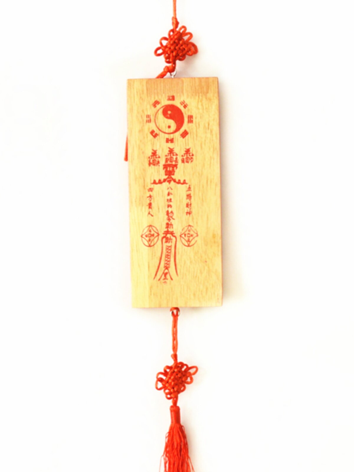 桃木牌挂饰 彩绘太公在此挂件