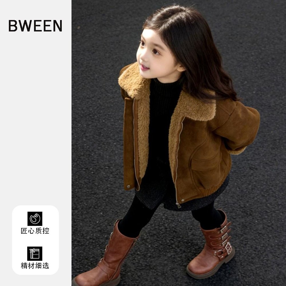 女童冬季外套2025新款洋气儿童韩版女宝宝时尚纯色翻领保暖上衣冬,童装/婴儿装/亲子装,普通外套,淘宝优惠券,粉丝福利购,淘宝优惠卷