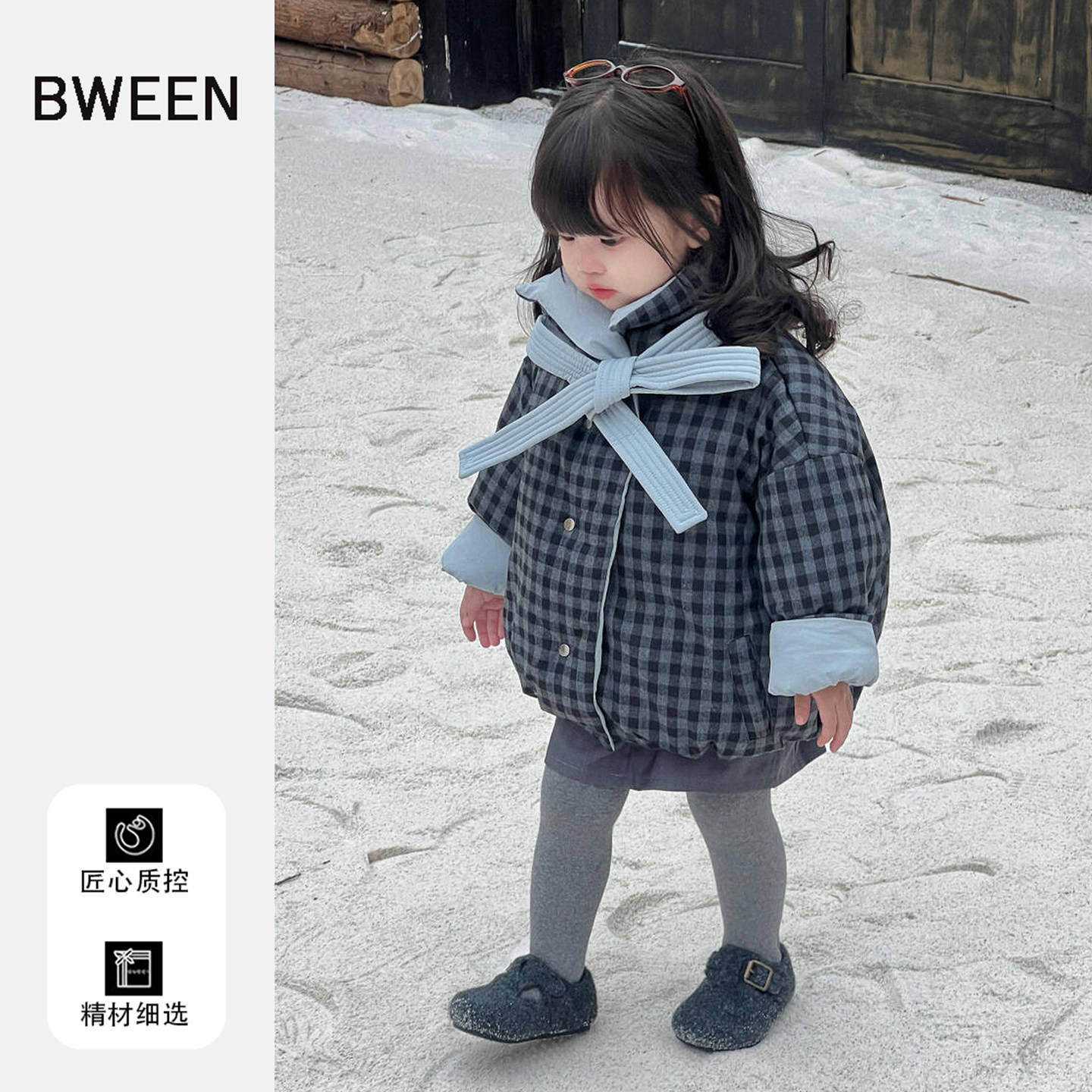 女童羽绒服冬季2025新款女宝宝时尚格子蝴蝶结加厚保暖儿童外套冬,童装/婴儿装/亲子装,羽绒服,淘宝优惠券,粉丝福利购,淘宝优惠卷