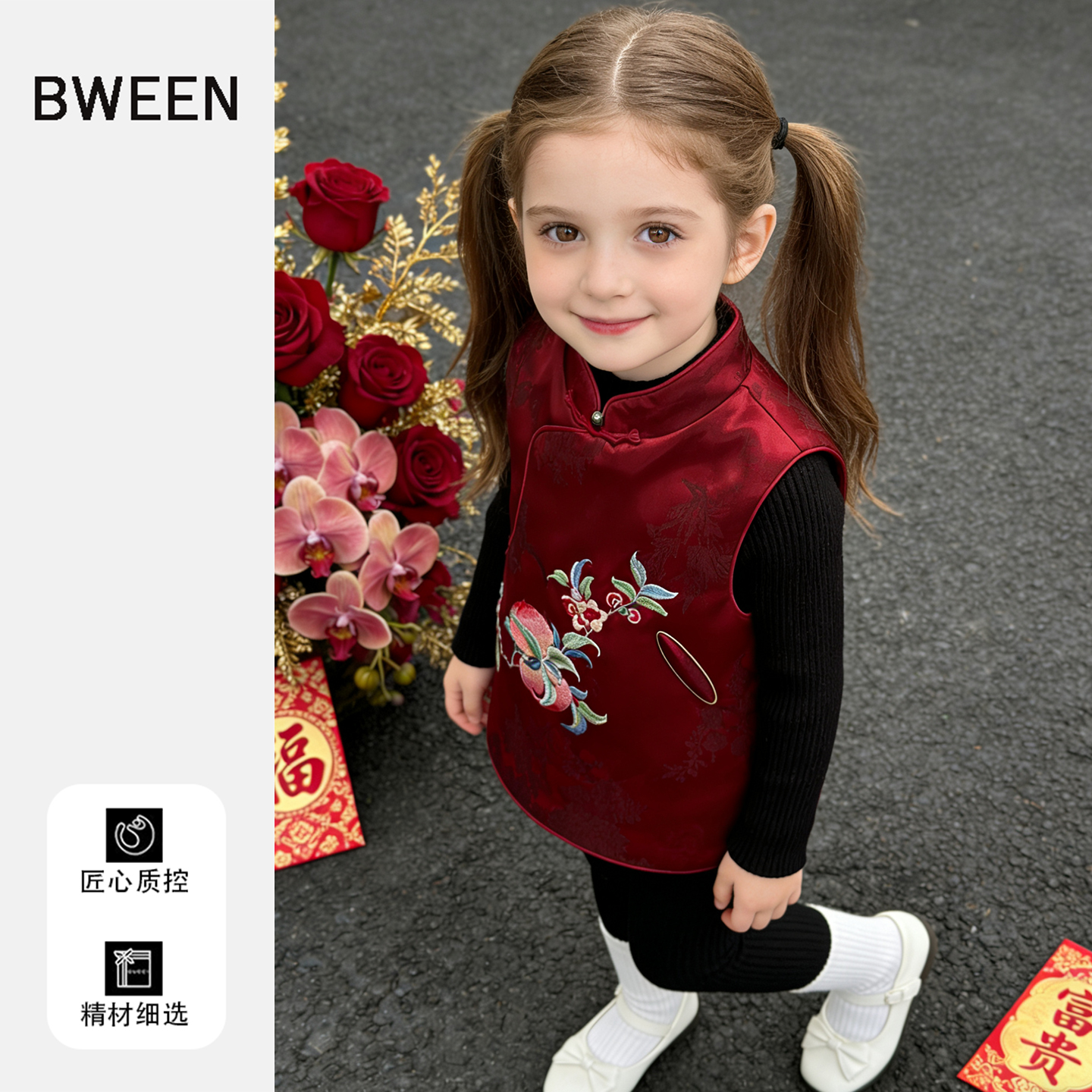 很方便的新中式女童连衣裙冬季