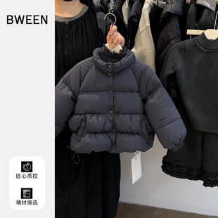 女童羽绒服冬季2025新款女宝宝黑色洋气加厚保暖白鸭绒儿童外套冬