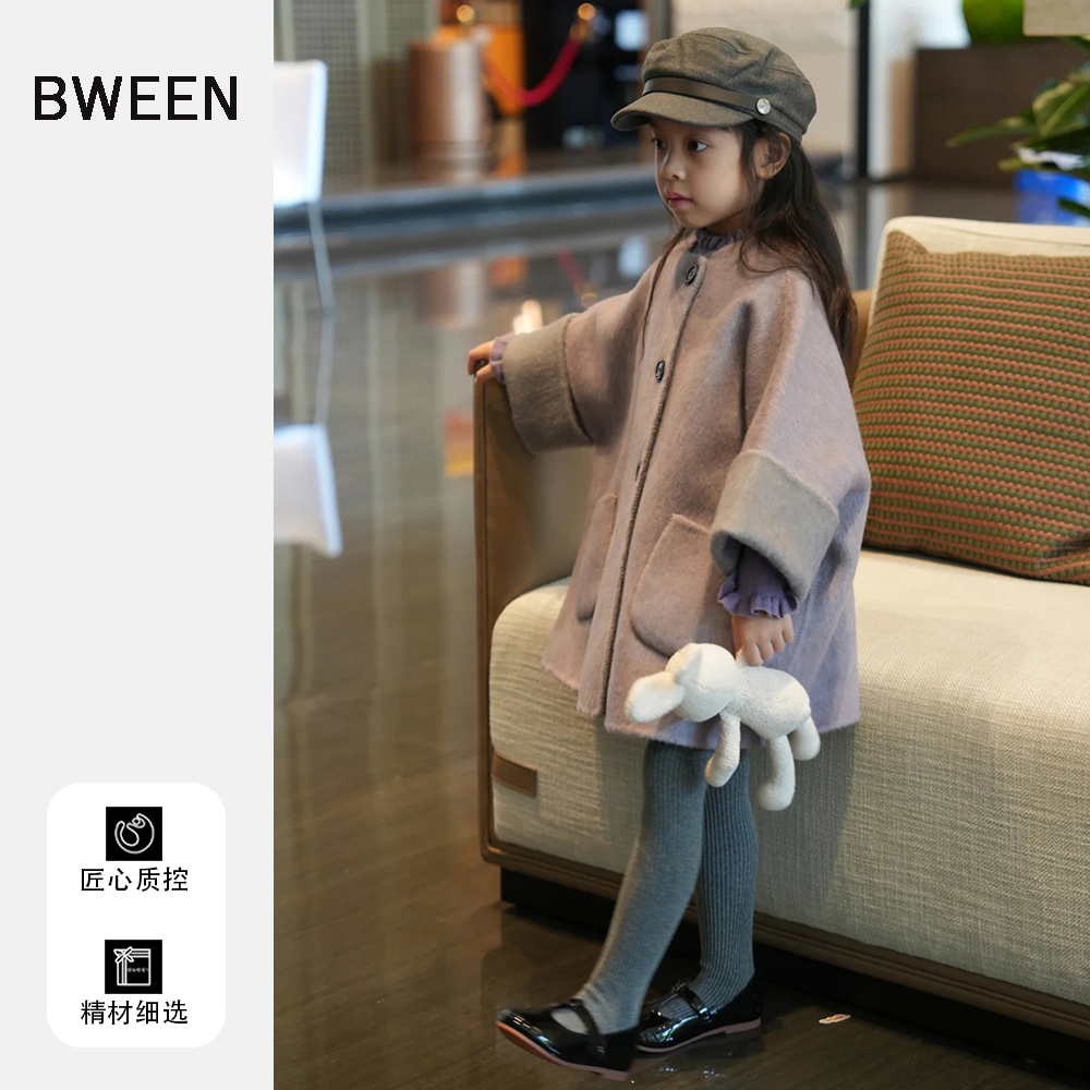 女童呢大衣外套,软萌显少女
