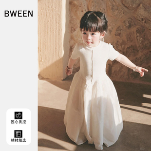 女童连衣裙2026春季新款女宝宝洋气甜美时尚儿童春夏短袖生日裙子