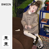 儿童毛呢外套冬天 女宝宝翻领中长款 女童呢大衣冬季 2025新款